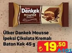 ÜLKER DANKEK MOUSSE İPEKSİ ÇİKOLATA KREMALI BATON KEK 45 G fiyat ve kampanya bilgisi